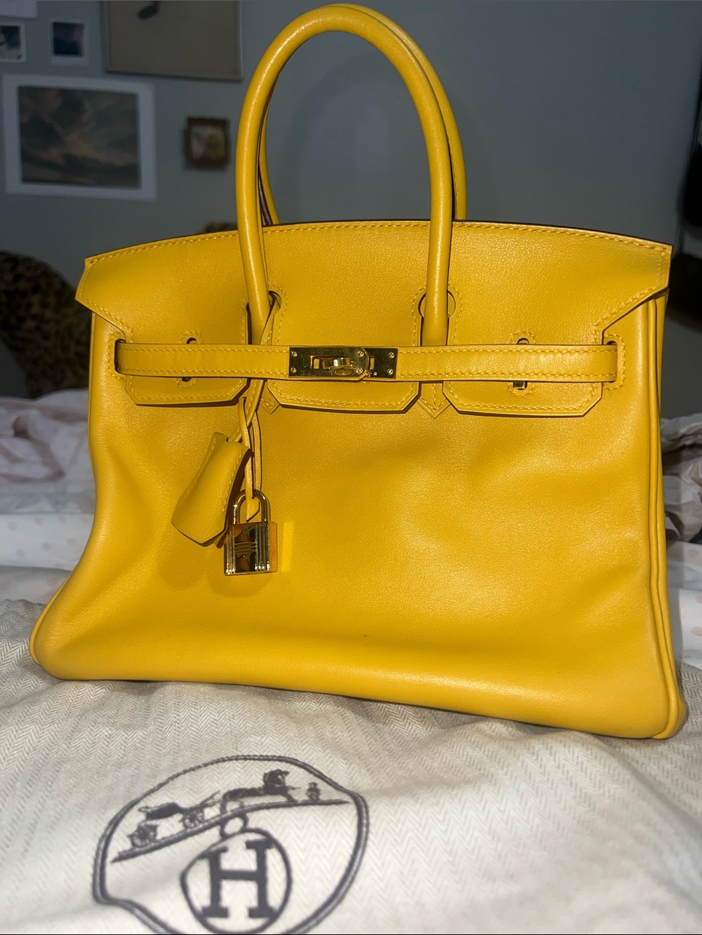 yellow luxury bag